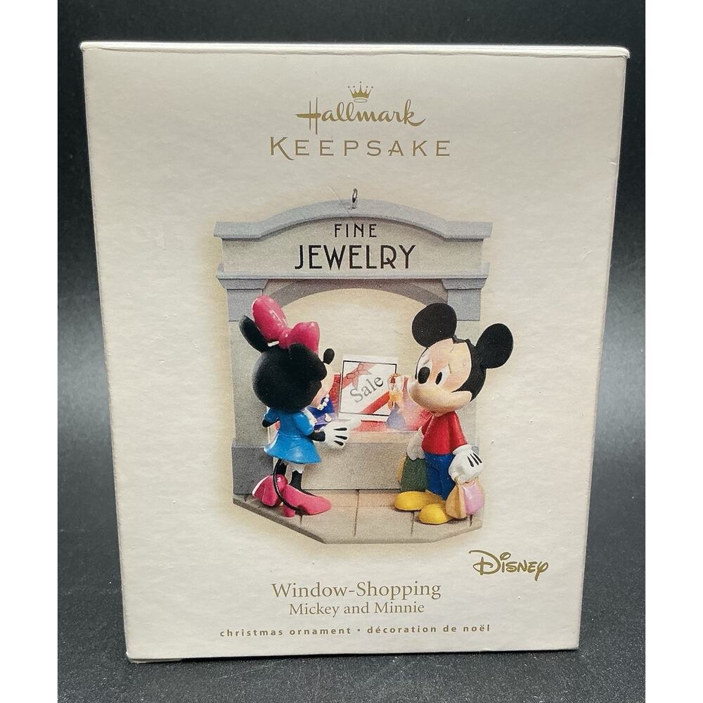Disney Hallmark Keepsake‎ Ornament, Window-Shopping, Mickey & Minnie 2008